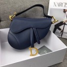 Best Dior MINI SADDLE BAG CALFSKIN M0447 dark blue JH07494aU87