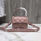 Best VALENTINO Candy quilted leather cross-body bag 0033 pink JH09782Yd28