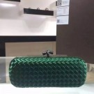 Bottega Veneta Japanese Silk ribbon Clutch 0313 green JH09348Ug45