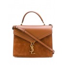 CASSANDRA MEDIUM TOP HANDLE BAG IN SMOOTH LEATHER AND SUEDE Y578001 brwon JH07799DW98