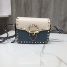 Cheap Valentino Original Leather cross-body bag 0936M blue&white JH09872pG43