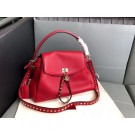 Cheap VALENTINO Rockstud leather tote 4987 red JH09827KK24