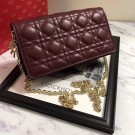 Copy Best Quality LADY DIOR-CLUTCH VAN LAMSLEER S0204 Bordeaux JH07333kr31