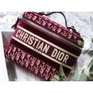 Copy DIOR Oblique Jacquard cosmetic bag S5488 Burgundy JH06868hz48