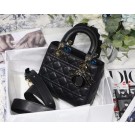 Copy Luxury LADY DIOR MY ABCDIOR BAG Cannage Lambskin M0538O black JH06720qe74