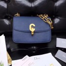 DIOR 21ST FLAP BAG IN BLUE LAMBSKIN JH07547NA21