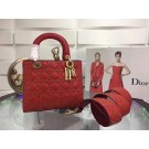 Dior CANNAGE Original Calfskin Leather Tote Bag 3892 red JH07625Jy64