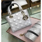 Dior LADY DIOR CALFSKIN BAG M0575 Silvery white JH07069Ai60