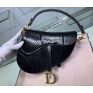 Dior SADDLE Snake skin tote C9046 black JH07041Ye63