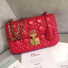 DIORADDICT FLAP BAG IN RED CANNAGE LAMBSKIN M5818 JH07566gB51