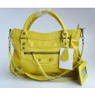 Fake balenciaga motorcycle saddle bag 33cm 084331 (yellow) JH09483zI86