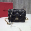 Fake Best VALENTINO Candy quilted leather cross-body bag 0073 black JH09775vH80