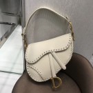 Fashion Dior MINI SADDLE BAG IN BLACK CALFSKIN M0447 white JH07101JD28