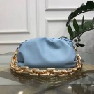 High Quality Bottega Veneta THE CHAIN POUCH 620230 LIGHT BLUE JH09135My83