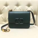 High Quality Replica VALENTINO VLOCK Origianl leather shoulder bag 0906 green JH09554lk70