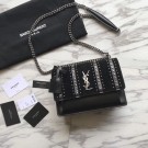 High Quality SAINT LAURENT leather shoulder bag Y550286 black JH07955My83