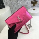 Hot ysl small kate satchel original Calf leather 2822 rose silver chain JH08198Ho45