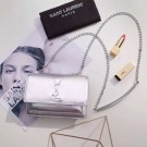 Imitation 1:1 Yves Saint Laurent Original leather mini Shoulder Bag 452157 silver JH08211qd57