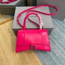 Imitation Top Balenciaga HOURGLASS SMALL TOP HANDLE BAG B108895-1 neon pink JH09372eZ32