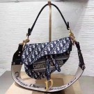 Knockoff Top Dior BLUE SADDLE ORIGINAL DIOR OBLIQUE EMBROIDERED CANVAS BAG M0446CRIW JH07135ZM75