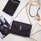 Knockoff Yves Saint Laurent hot style shoulder bag 393953 black JH08223xd98