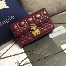 Luxury Replica 2017 dior DIORADDICT WALLET ON CHAIN 7056 wine JH07643Dg53