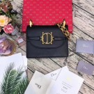 Replica Dior DIORDIRECTION FLAP BAG IN BLACK LAMBSKIN M6810 JH07592TH29