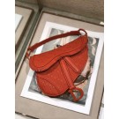 Replica Dior SADDLE BRAIDED LEATHER STRIPS WITH FRINGE BAG M900 orange JH07111dI37