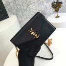 Replica Fashion ysl small kate satchel original Calf leather 2822 black Gold chain JH08201BC48