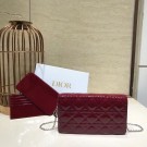 Replica LADY DIOR CALFSKIN WALLET C9025A Burgundy JH06998wU61