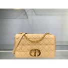 Replica LARGE DIOR CARO BAG Soft Cannage Calfskin M9243U apricot JH06793oV69