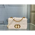 Replica MEDIUM DIOR CARO BAG Soft Cannage Calfskin M9242 white JH06748GC56