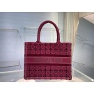 Replica SMALL DIOR BOOK TOTE Burgundy Cannage Embroidered Velvet M1287Z JH06860kq23