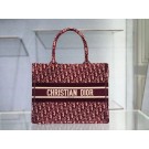 Replica SMALL DIOR BOOK TOTE Burgundy Dior Oblique Embroidered Velvet M1287Z JH06852Aj18