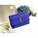 Replica Yves Saint Laurent Original Leatehr Shoulder Bag 8005 blue JH08265Pg26