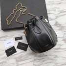 SAINT LAURENT Teddy leather bucket bag Y550168 black JH07959Nq93