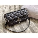 VALENTINO VLOCK Origianl leather shoulder bag 0053 black JH09512hU34