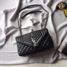 Yves Saint Laurent Shoulder Bag 498125 Black JH08217Qt35