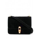 Yves Saint Laurent Small Original Nubuck leather Shoulder Bag Y585061 black JH07790jz22