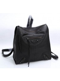 Balenciaga Backpack Black Litchi Leather 68335 Black JH09466UI88