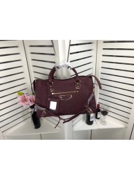 Balenciaga The City Handbag Sheepskin 084334 wine JH09441ha26