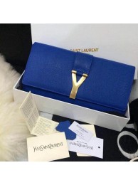 Best 2015 Yves Saint Laurent new model clutch 30210-1 blue JH08403Vp72