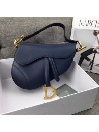 Best Dior MINI SADDLE BAG CALFSKIN M0447 dark blue JH07494aU87