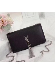 Best SAINT LAURENT Kate Tassel Monogram small leather cross-body bag B499859 black JH08077zE83