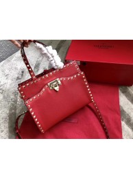 Best VALENTINO Candy Rockstud quilted leather shoulder bag 0650 red JH09847zE83