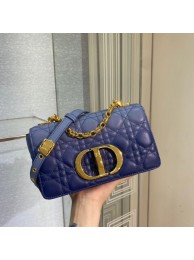 Cheap SMALL DIOR CARO BAG Indigo Blue Gradient Cannage Lambskin M9241 JH06710FT69