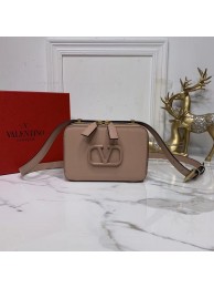 Cheap VALENTINO Origianl leather shoulder bag V0020 Nude JH09653sS51