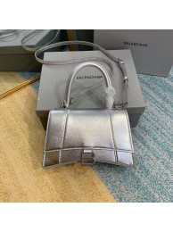 Copy 1:1 Balenciaga HOURGLASS SMALL TOP HANDLE BAG B108895-1 Silver JH09371lS35