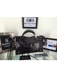 Copy AAAAA Balenciaga The City Handbag Calf leather 084332 black JH09455YD64