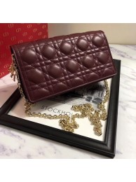 Copy Best Quality LADY DIOR-CLUTCH VAN LAMSLEER S0204 Bordeaux JH07333kr31